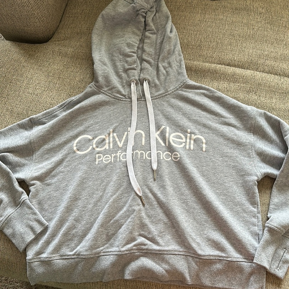 Calvin Klein Crop Hoodie L